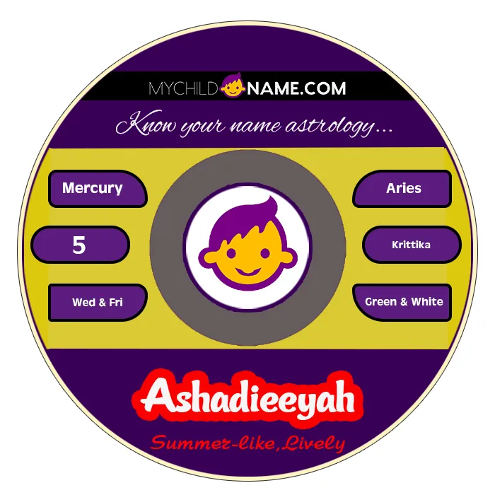 ashadieeyah name meaning