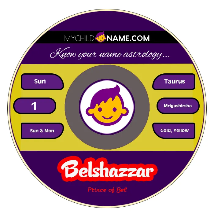 belshazzar name meaning