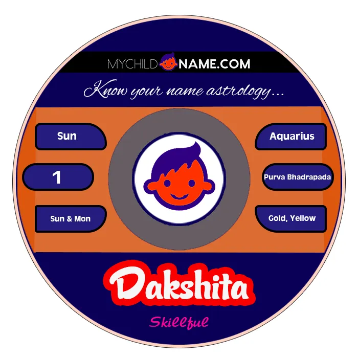 dakshita name meaning