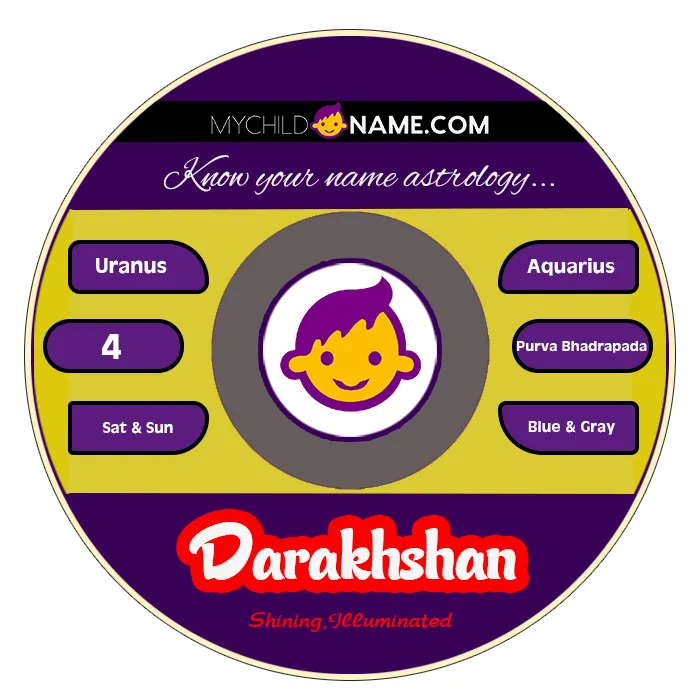 darakhshan name meaning