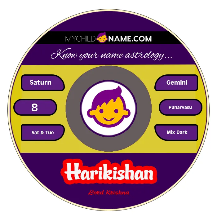 harikishan name meaning