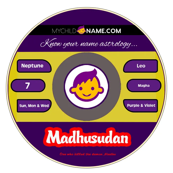 madhusudan name meaning