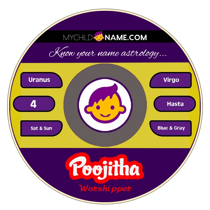 poojitha name meaning