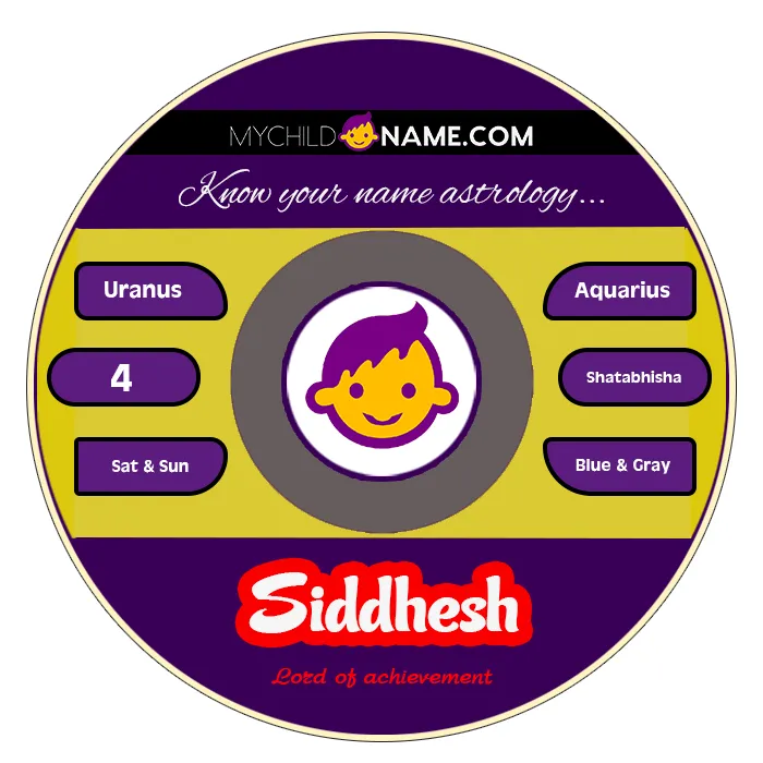 siddhesh name meaning