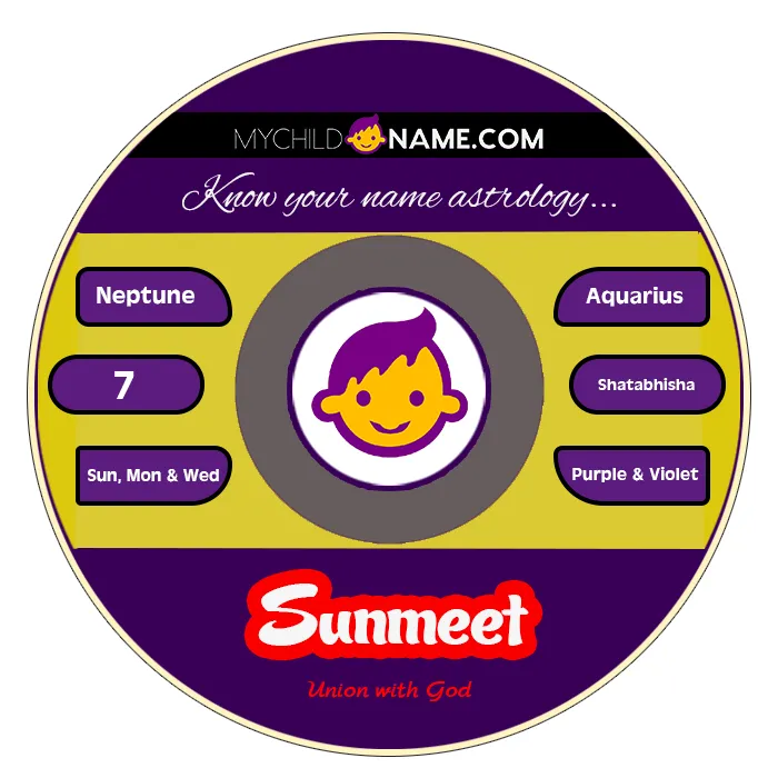 sunmeet name meaning