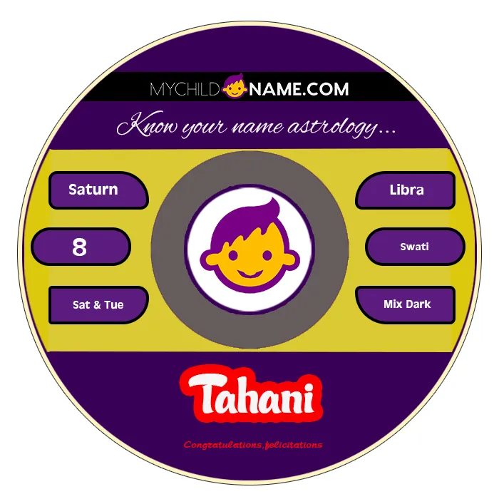 tahani name meaning