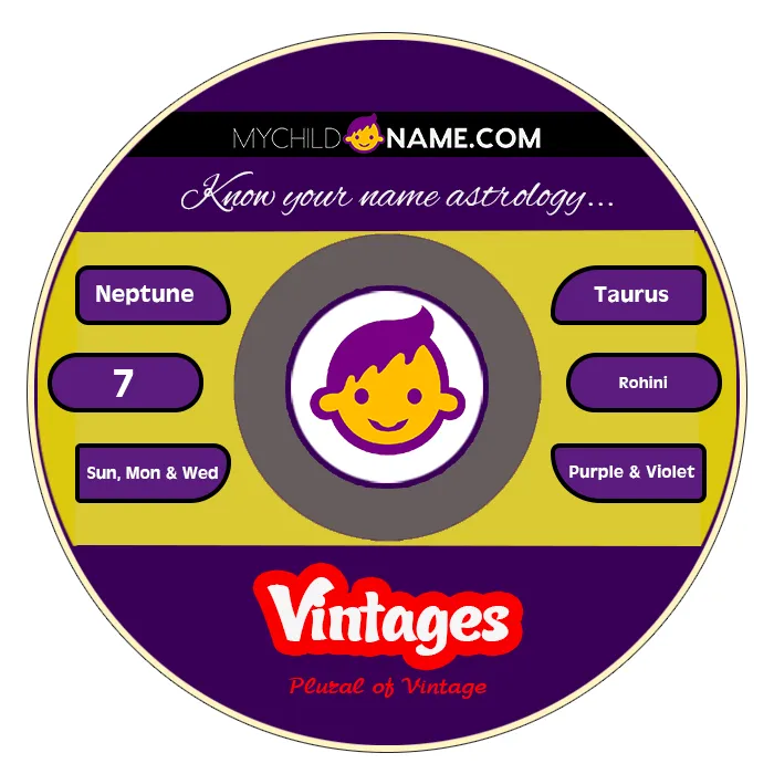 vintages name meaning